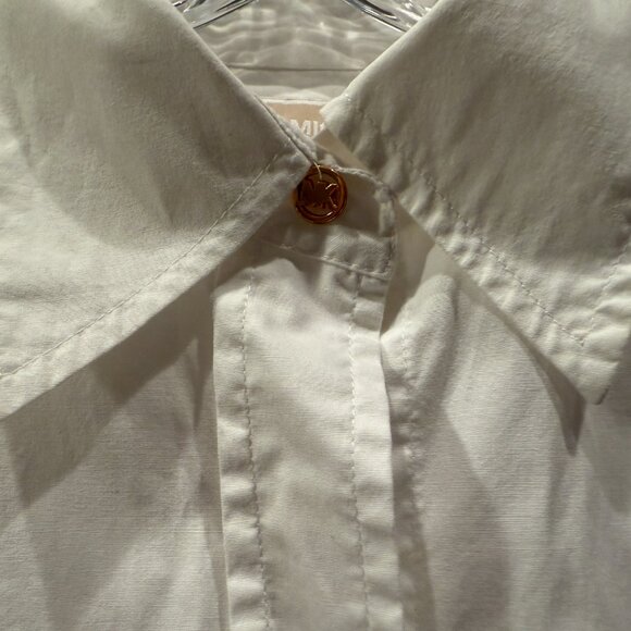 Michael Kors White Button Up Long Sleeve Shirt Size 6 - Picture 4 of 7